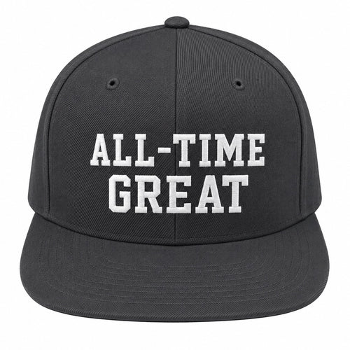 All Time Great Block Logo 6 Panel Wool Snapback Hat