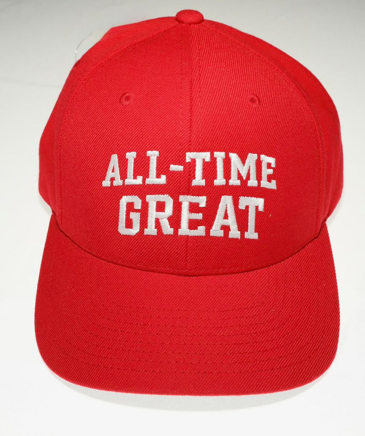 All Time Great block logo 6 panel wool snapback Hat