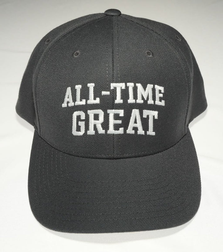 All Time Great block logo 6 panel wool snapback Hat