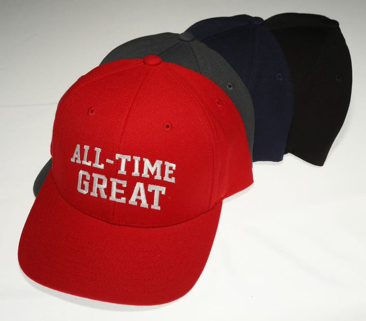 All Time Great block logo 6 panel wool snapback Hat