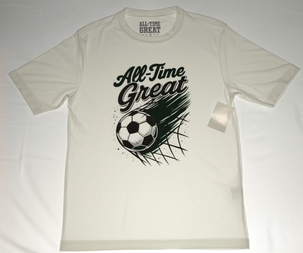 Soccer Ball in net All-Time Great Short Sleeve performance T