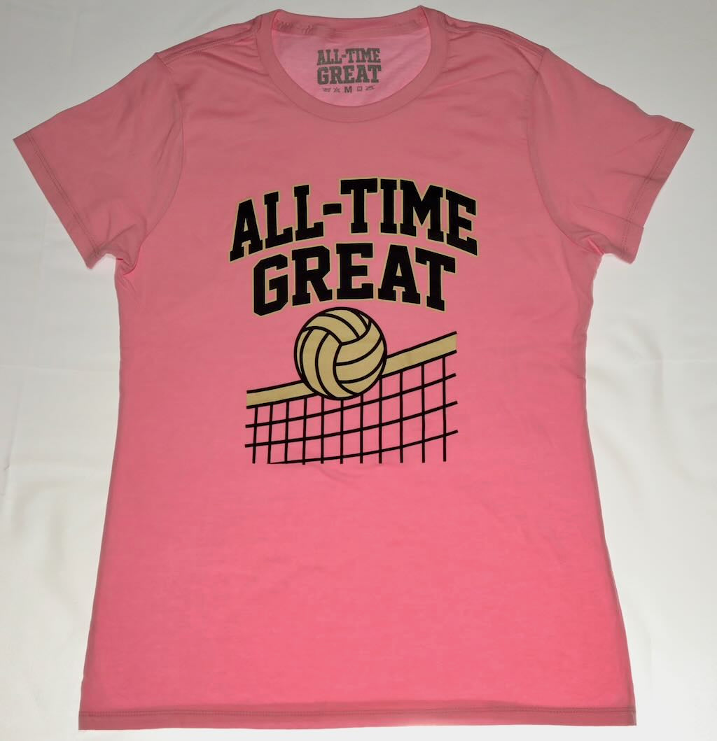 Volleyball on Net graphic short sleeve t for girls/youth