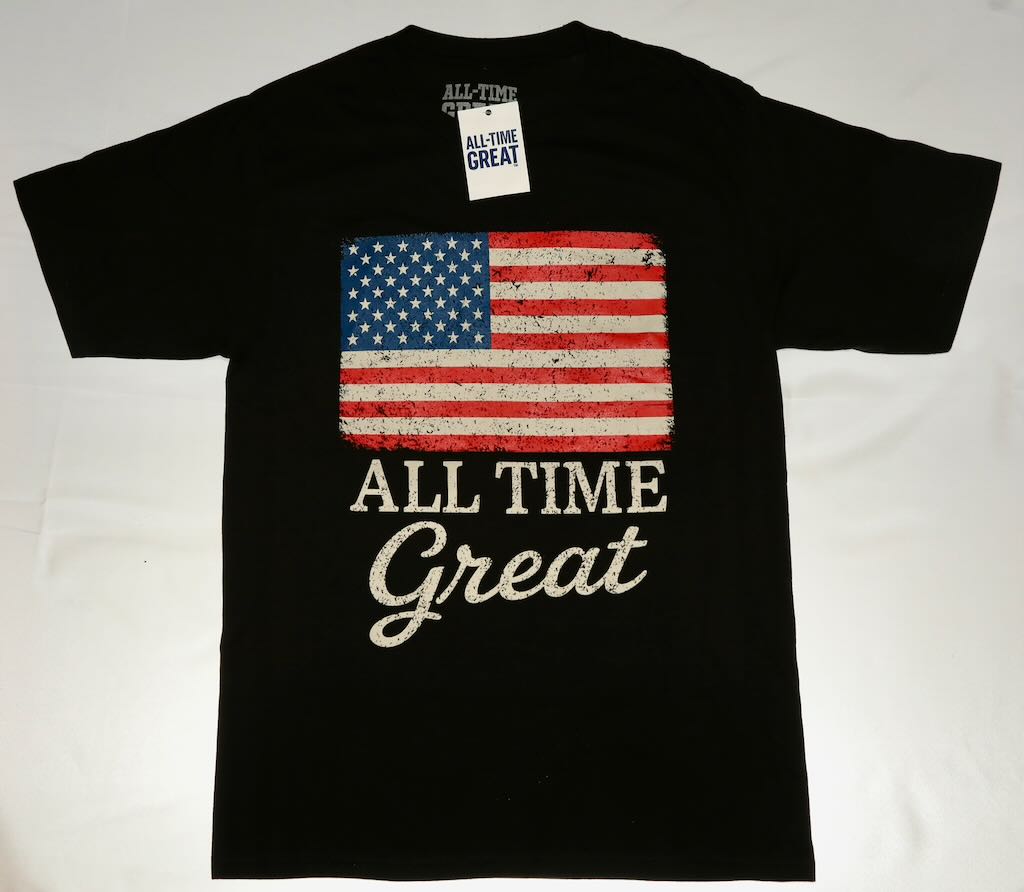 All Time Great Americana Short Sleeve Stars and Stripes stacked logo