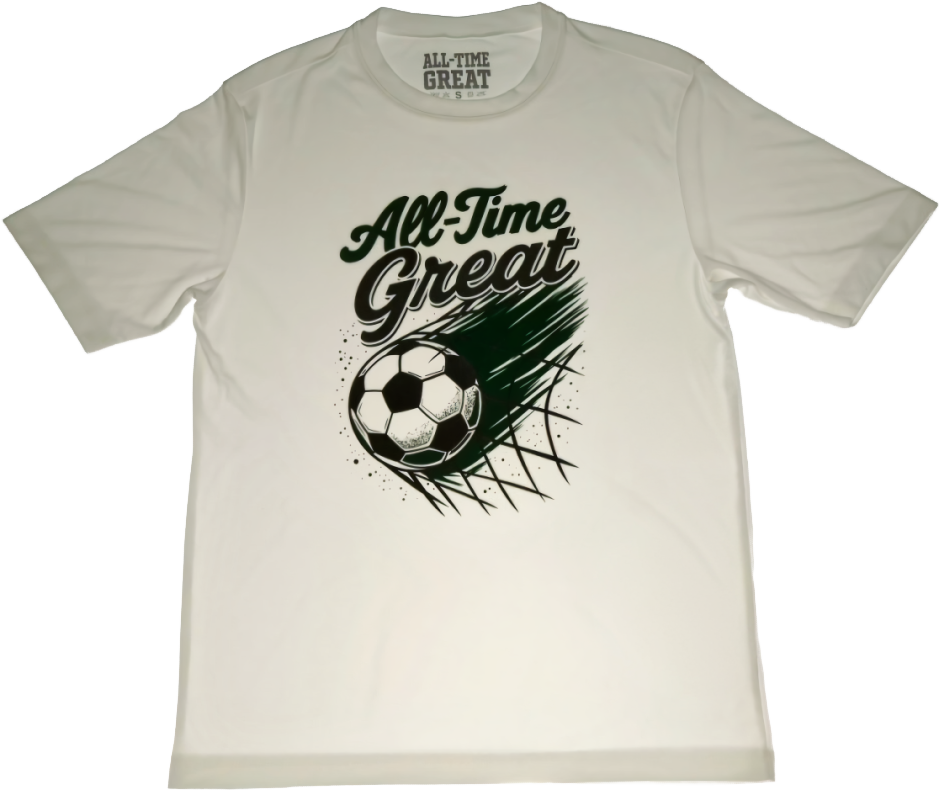 Soccer Ball in net All-Time Great Short Sleeve performance T