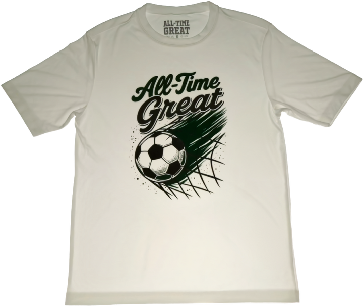 Soccer Ball in net All-Time Great Short Sleeve performance T